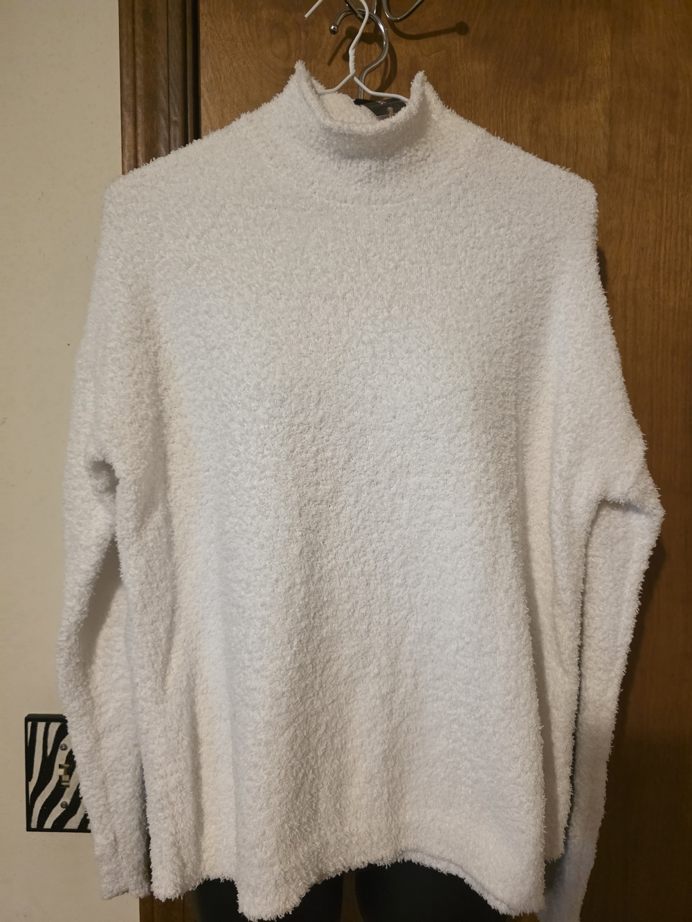 Cozy White Turtleneck Sweater – Soft Bouclé Knit
